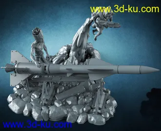 火箭浣熊和树人格鲁特-3D打印模型的图片