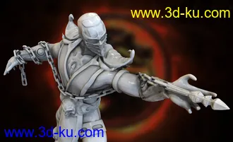 真人快打角色蝎子-全蝎人-3D打印模型的图片
