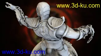 真人快打角色蝎子-全蝎人-3D打印模型的图片