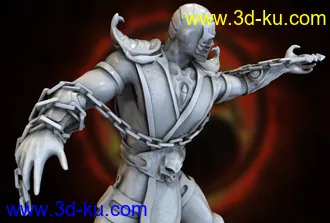 真人快打角色蝎子-全蝎人-3D打印模型的图片