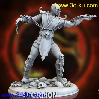 真人快打角色蝎子-全蝎人-3D打印模型的图片