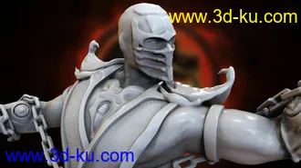 真人快打角色蝎子-全蝎人-3D打印模型的图片