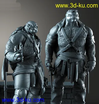 《忍者神龟》多纳泰罗,米开朗基罗,利奥纳多,拉斐尔-3D打印模型的图片