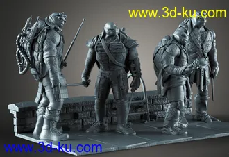 《忍者神龟》多纳泰罗,米开朗基罗,利奥纳多,拉斐尔-3D打印模型的图片