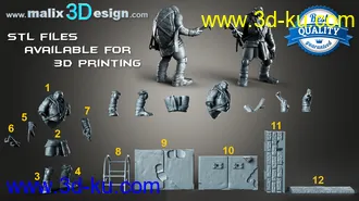 《忍者神龟》多纳泰罗,米开朗基罗,利奥纳多,拉斐尔-3D打印模型的图片