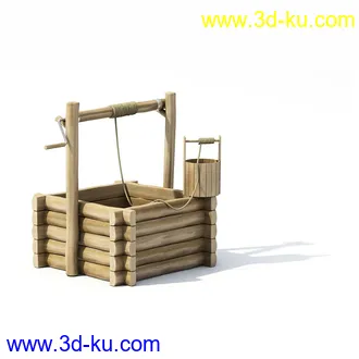 石喷泉,木井口,木井吊,木亭子,太阳伞,遮阳伞,沙滩伞,割草机,模型合集的图片