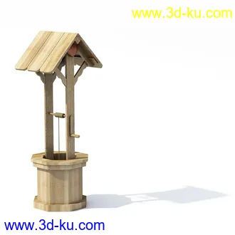 石喷泉,木井口,木井吊,木亭子,太阳伞,遮阳伞,沙滩伞,割草机,模型合集的图片