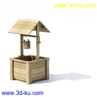 石喷泉,木井口,木井吊,木亭子,太阳伞,遮阳伞,沙滩伞,割草机,模型合集的图片