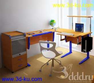 儿童桌子和椅子模型的图片