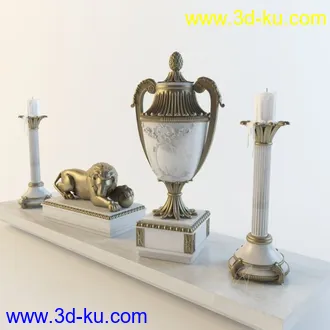 室内物品模型合集,钟表,鱼缸,手袋,鸟笼,鞋子,贝壳,望远镜,水桶等模型的图片1