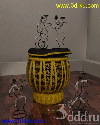 室内物品模型合集,钟表,鱼缸,手袋,鸟笼,鞋子,贝壳,望远镜,水桶等模型的图片22