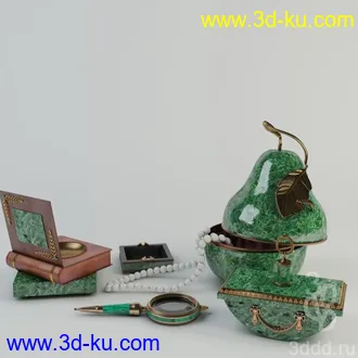 室内物品模型合集,钟表,鱼缸,手袋,鸟笼,鞋子,贝壳,望远镜,水桶等模型的图片47