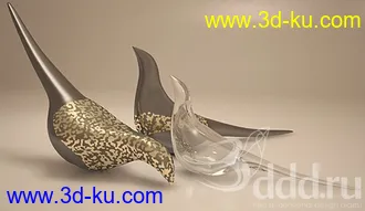 室内物品模型合集,钟表,鱼缸,手袋,鸟笼,鞋子,贝壳,望远镜,水桶等模型的图片53