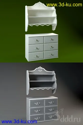 储物柜,梳妆柜模型合集的图片98