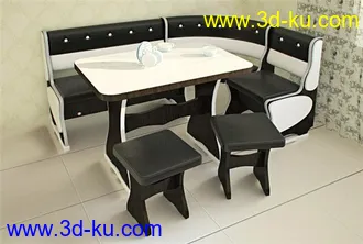桌子椅子组合模型合集的图片