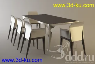 桌子椅子组合模型合集的图片