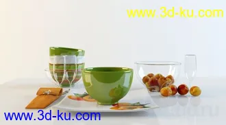 餐具厨具模型合集,24个的图片