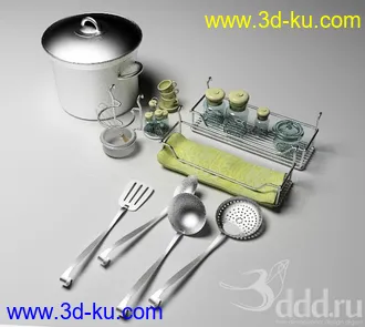餐具厨具模型合集,24个的图片