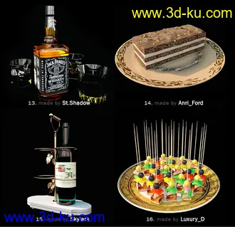 餐具厨具模型合集,64个的图片