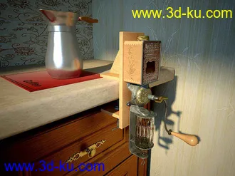 香肠,生肉,肉片,搅拌机,搅肉机模型的图片