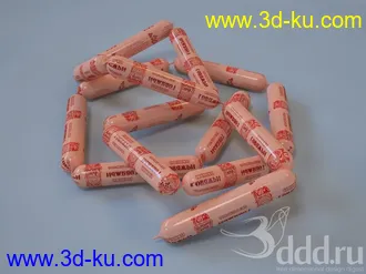 香肠,生肉,肉片,搅拌机,搅肉机模型的图片