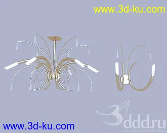 吊灯模型,水晶吊灯模型,共303个的图片