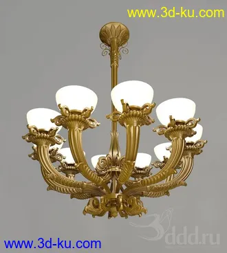 吊灯模型,水晶吊灯模型,共303个的图片