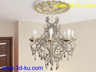 吊灯模型,水晶吊灯模型,共303个的图片