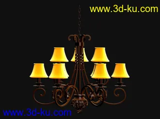 吊灯模型,水晶吊灯模型,共303个的图片