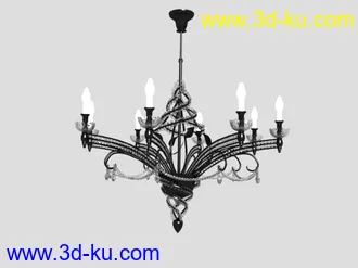 吊灯模型,水晶吊灯模型,共303个的图片