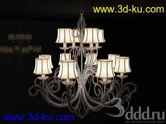 吊灯模型,水晶吊灯模型,共303个的图片