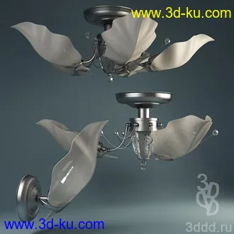 吊灯模型,水晶吊灯模型,共303个的图片