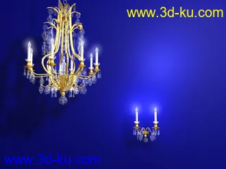 吊灯模型,水晶吊灯模型,共303个的图片