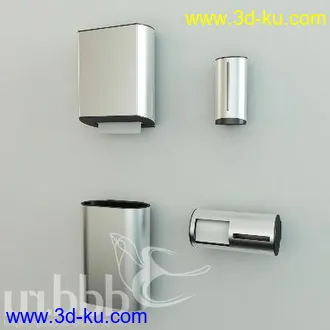 洗刷物品模型,毛巾,牙刷,杯子,沐浴露,洗手液,拖鞋,不锈钢挂钩等卫浴模型的图片27