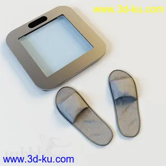 洗刷物品模型,毛巾,牙刷,杯子,沐浴露,洗手液,拖鞋,不锈钢挂钩等卫浴模型的图片32