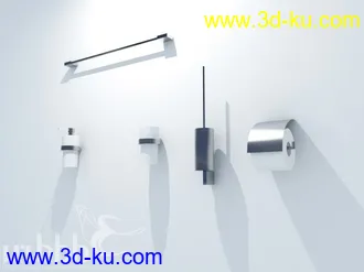 洗刷物品模型,毛巾,牙刷,杯子,沐浴露,洗手液,拖鞋,不锈钢挂钩等卫浴模型的图片33