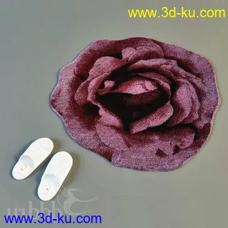 洗刷物品模型,毛巾,牙刷,杯子,沐浴露,洗手液,拖鞋,不锈钢挂钩等卫浴模型的图片38