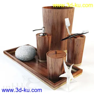 洗刷物品模型,毛巾,牙刷,杯子,沐浴露,洗手液,拖鞋,不锈钢挂钩等卫浴模型的图片44