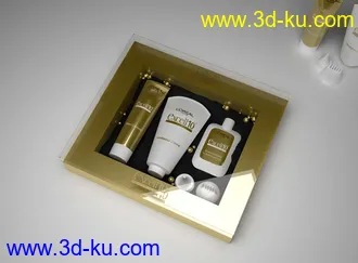 美容院物品模型,化妆物品合集的图片
