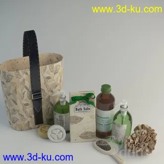 美容院物品模型,化妆物品合集的图片