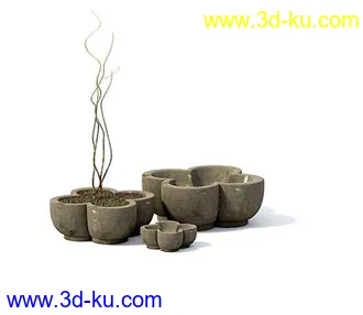 盆栽模型,盆景模型,花卉模型,植物模型合集共63个的图片40