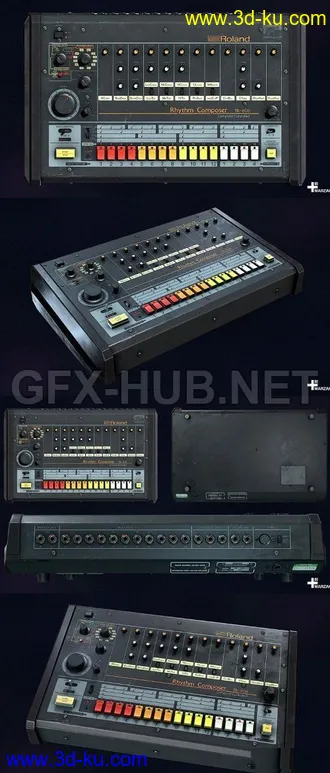 留声机模型,旧电视机,旧打字机,旧钟,豉机,音响等模型的图片