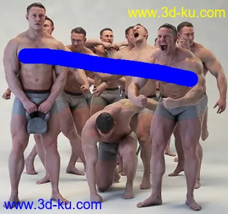 高精度肌肉男人模型的图片