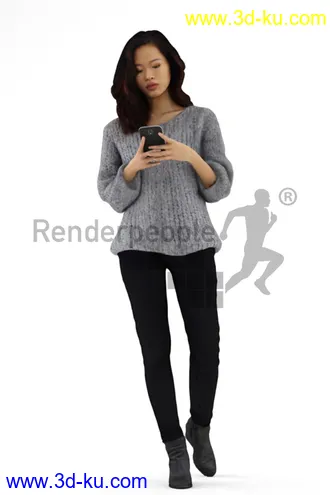 12个男女人物走路姿势模型的图片4