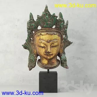 蝴蝶姑娘,铁皮人,菩萨头像,天使石像,女金属人像,手雕像,小铜人像模型的图片