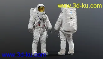 宇航服模型,NASA阿波罗11号宇航服3D模型,高精度宇航员模型的图片