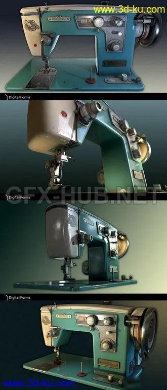 调音器,易拉罐,塑料桶,补给品,缝纫机模型的图片