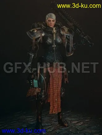 女战士,女忍者,士兵,女军人,钢铁女侠,装甲女战士,剑士模型的图片