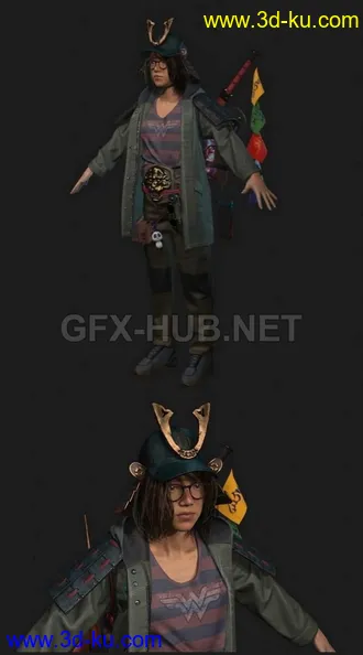 女战士,女忍者,士兵,女军人,钢铁女侠,装甲女战士,剑士模型的图片