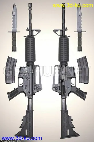 M4A1步枪,T-90坦克,气垫船,AK-47步枪,手枪,UMP 9冲锋枪,望远镜,WW2坦克模型的图片